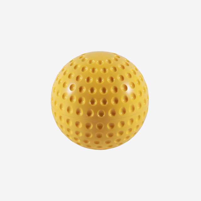 थोक विभिन्न कठोरता 9 इंच पीला रंग डिंपल पिचिंग मशीन बेसबॉल बॉल 